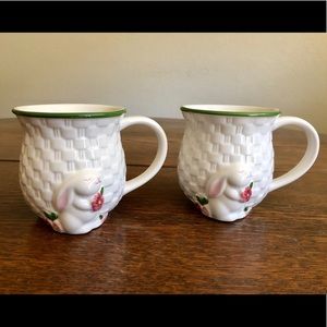 Pair of VTG Avon Bunny Collection mugs